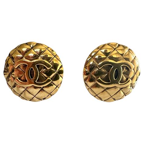 red coco chanel button earrings|real coco chanel earrings price.